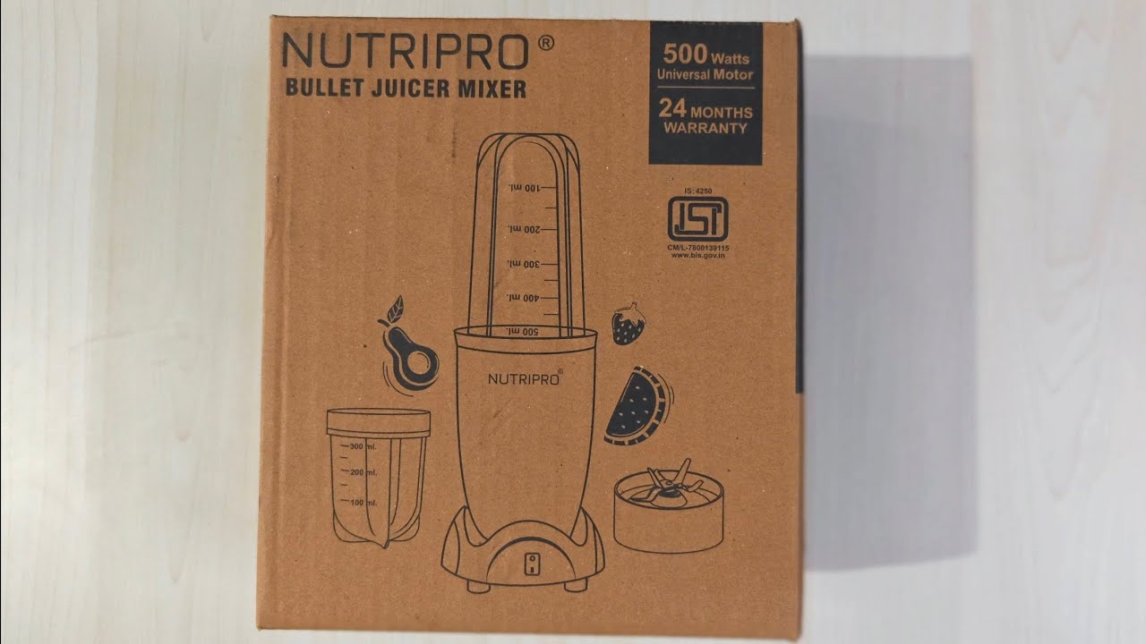 NutriPro Juicer Mixer Grinder with 2 Jars (500w, Silver)