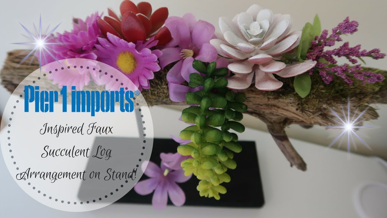 PIER ONE INSPIRED DIY | DOLLAR TREE DIY | SUCCULENT LOG DIY | BUDGET FRIENDLY