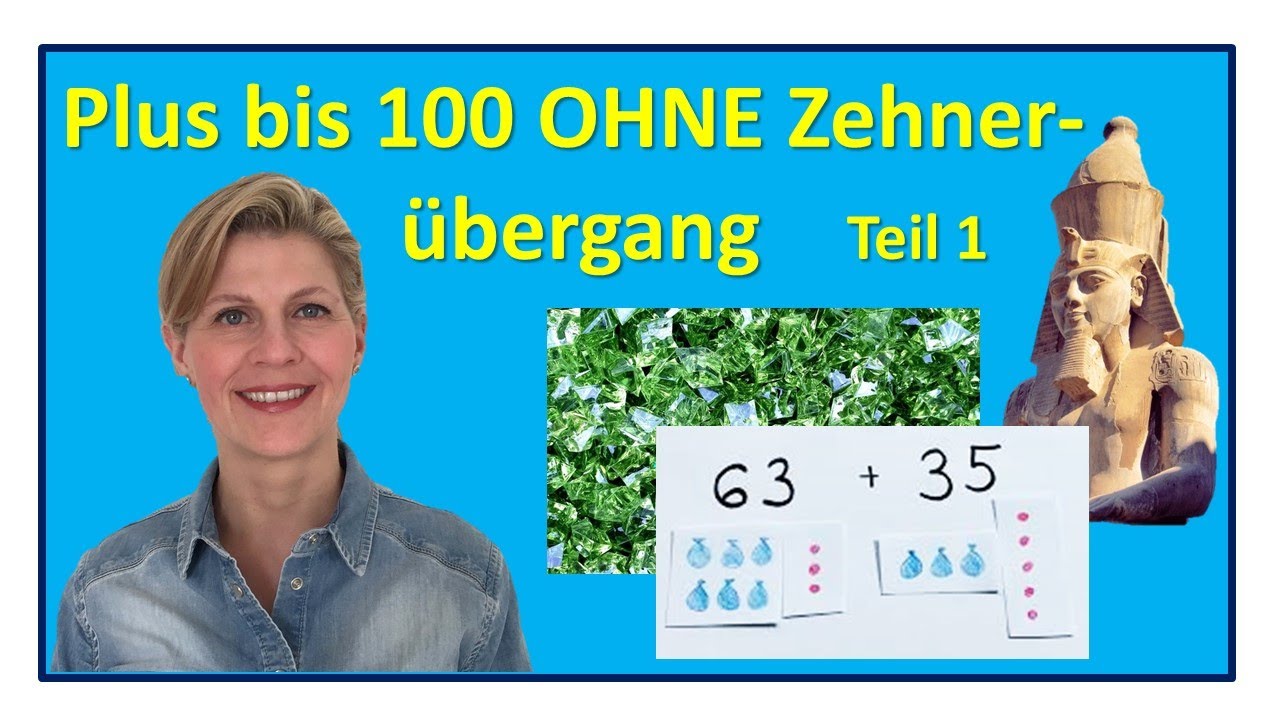 Plus minus bis 100 rechnen ohne ZehnerübergangTeil 1 - Wie viele Edelsteine hat der Pharao?
