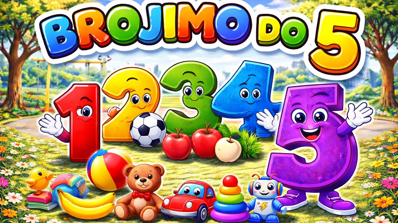 Brojimo do 5 🔢 | MIX Brojeva 1–5 | Učimo brojeve | Crtani za djecu