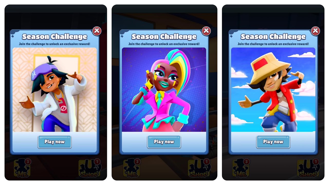 Subway Surfers Season Challenge Barcelona vs Season Challenge Osaka vs Season Challenge Copenhagen