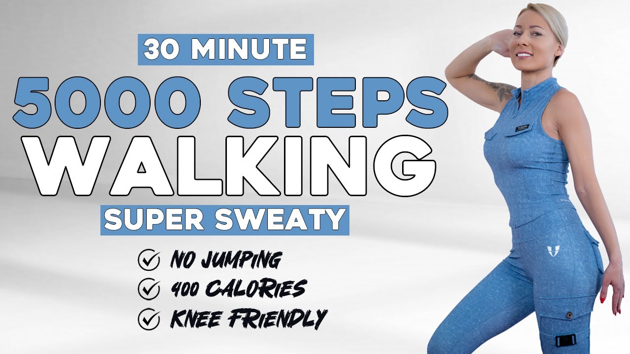 5000 STEPS FAST Walking Workout to Burn Fat & Boost Your Mood  No Repeats Knee Friendly
