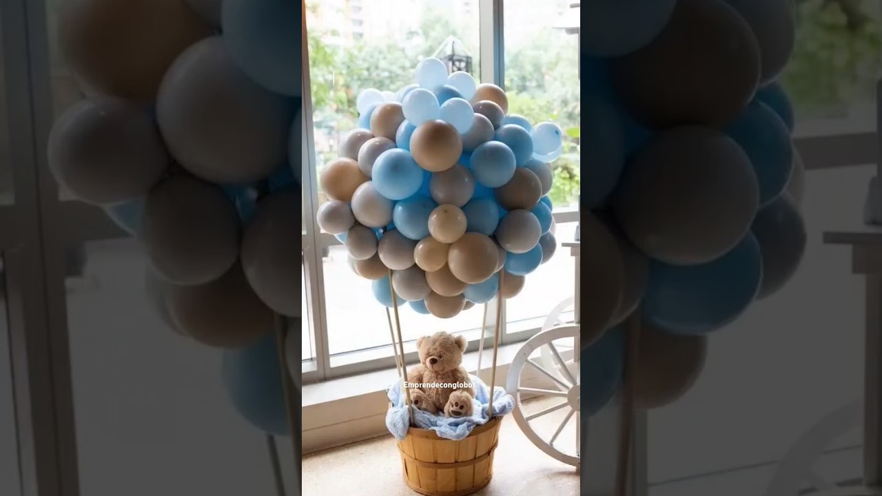 🔵 Globo aerost&aacute;tico para fiestas o baby showers 🎊 #balloons #balloons #globos #decoracaodefestainfan
