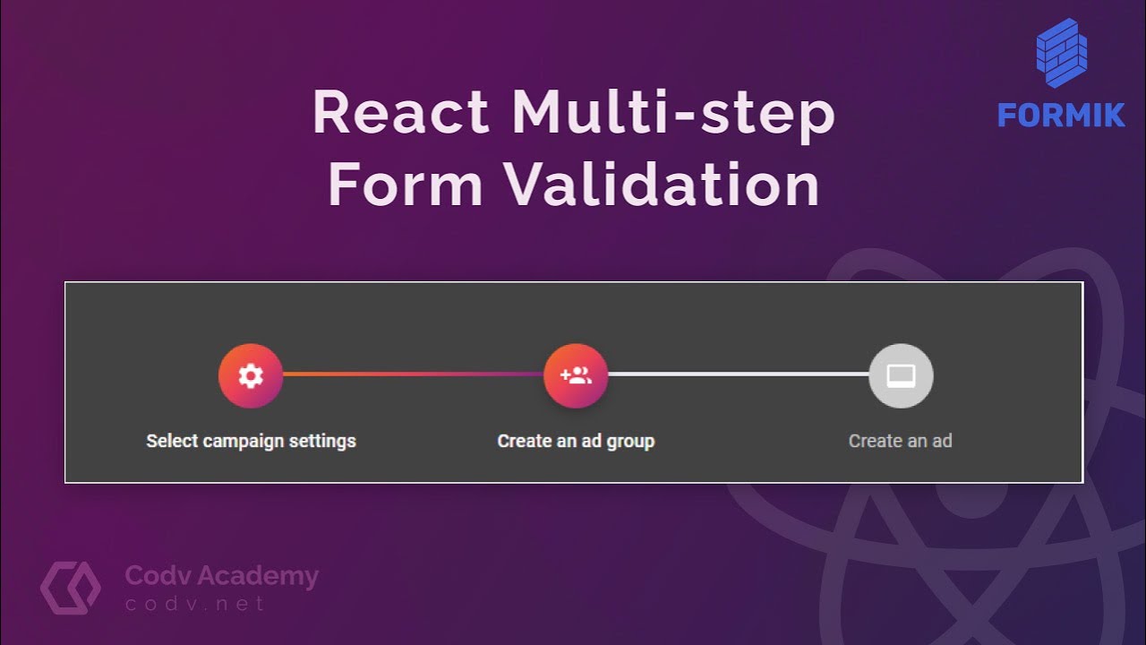React.js Multi-steps Form Validation بالعربي - with Formik , Material-ui and Yup