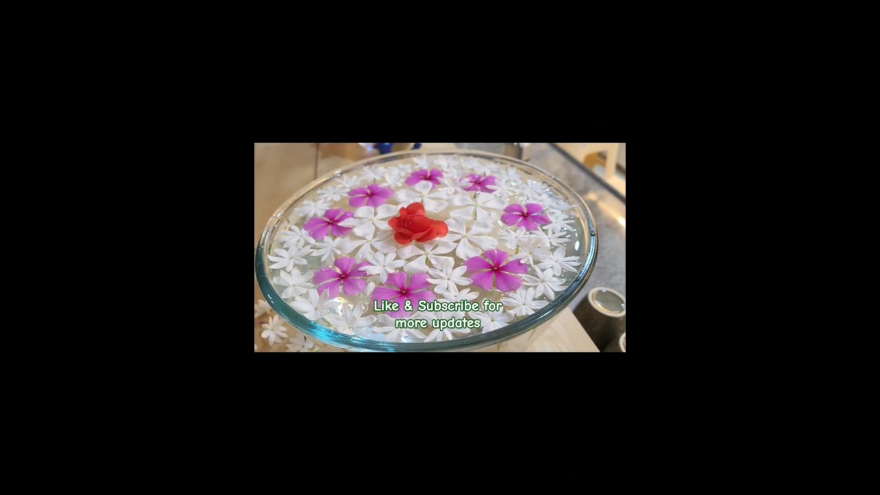 Flower Decoration in water bowl# Festival flower decoration
