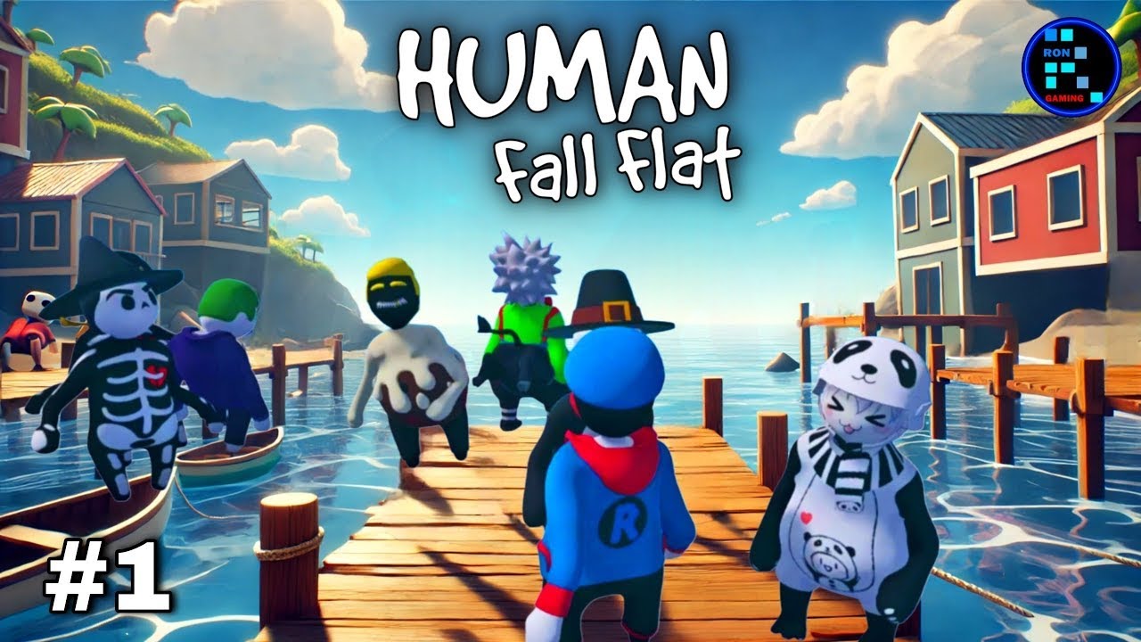 [Bengali] Human: Fall Flat |#1| Dockyard Map Funny Parkour #shortliv