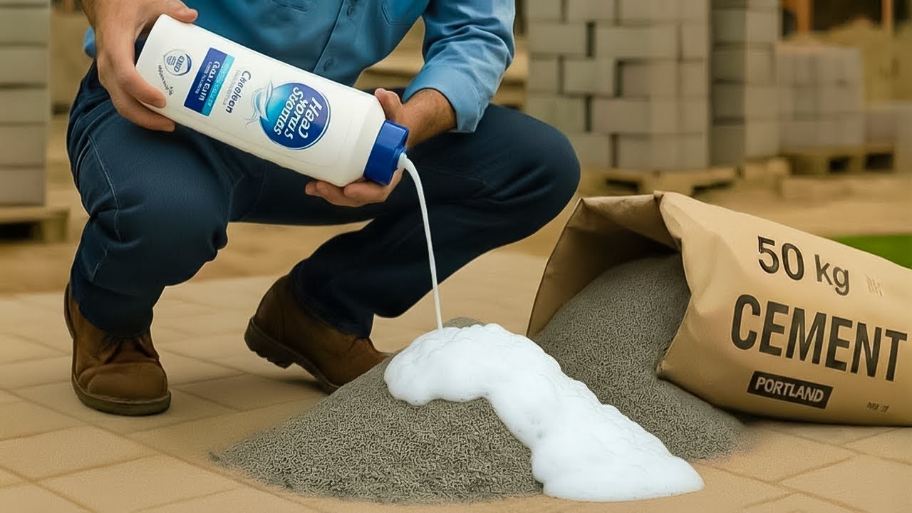 Залейте шампунь в цемент и узнайте то, о чём не знают миллиарды людей! (Небольшой трюк)