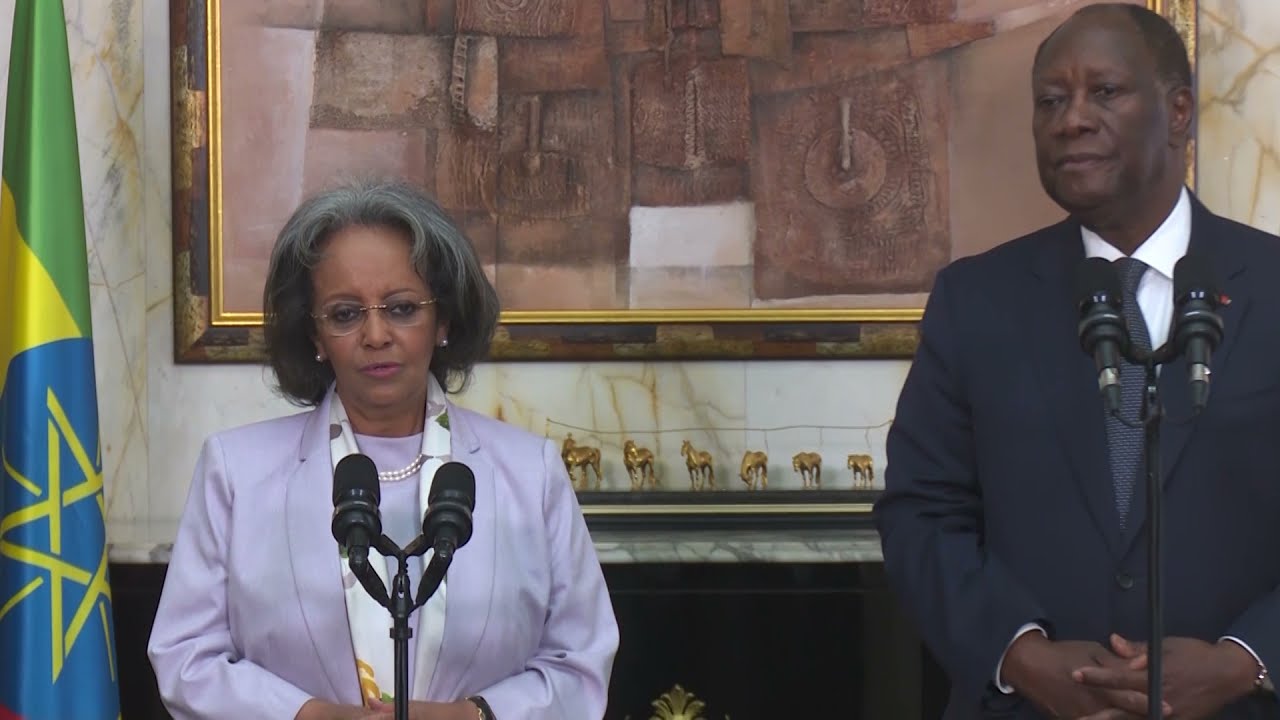 Le Président Alassane Ouattara échange avec Sahle-Work Zewde Présidente d'Ethiopie