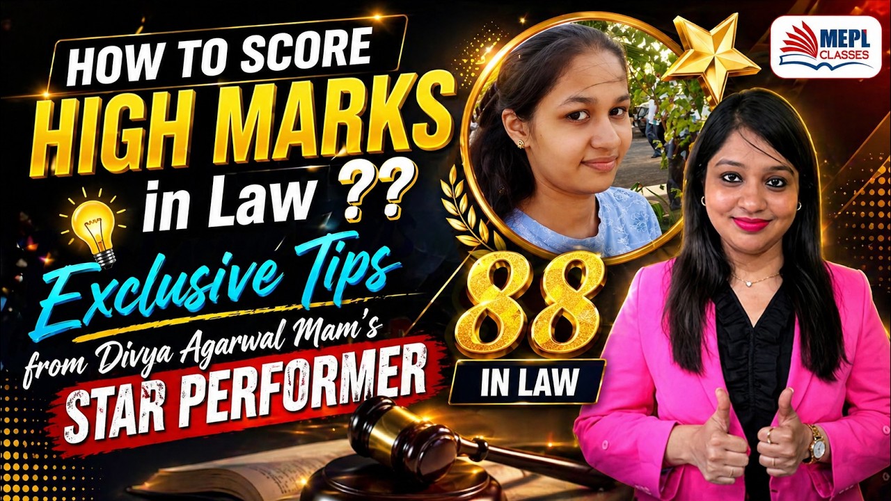 Meet Divya Agarwal Mam's LAW Positive Student 📸 Who Scored 88 Marks in LAW 😱| MEPL Classes