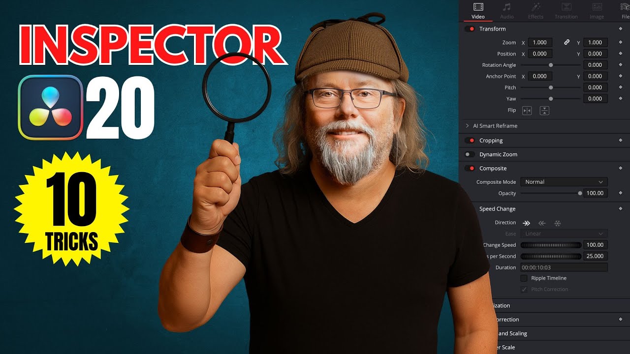 10 Inspector Tricks in DaVinci Resolve 20, die JEDER Editor kennen muss!