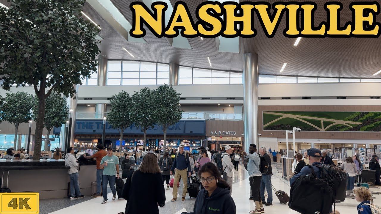 Airport Walking Tour: What Nashville BNA Really Sounds Like 4K 60fps ASMR  | Nov 7, 2025
