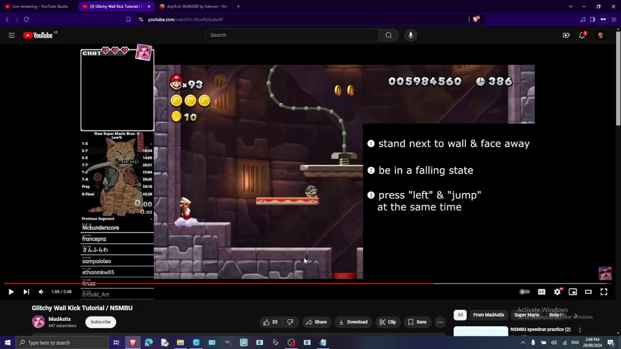 NSMBU speedrun practice (2)