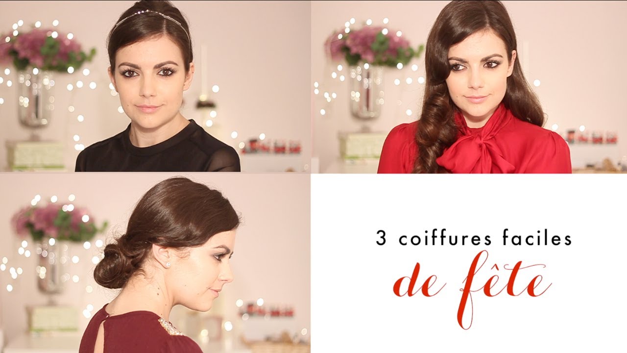3 coiffures faciles de fête