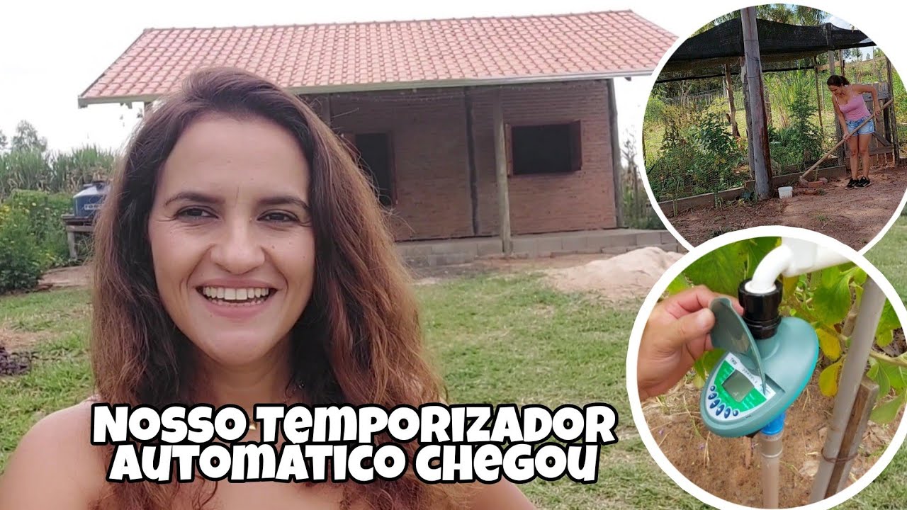 Compramos outro temporizador automático da Amanco | Fiz uma limpeza na horta!