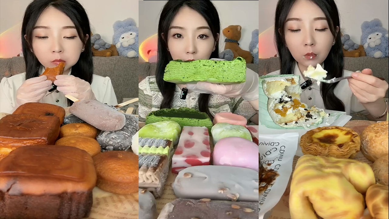 ASMR CREPE CAKE || Chinese Dessert Mukbang || REAL SOUND