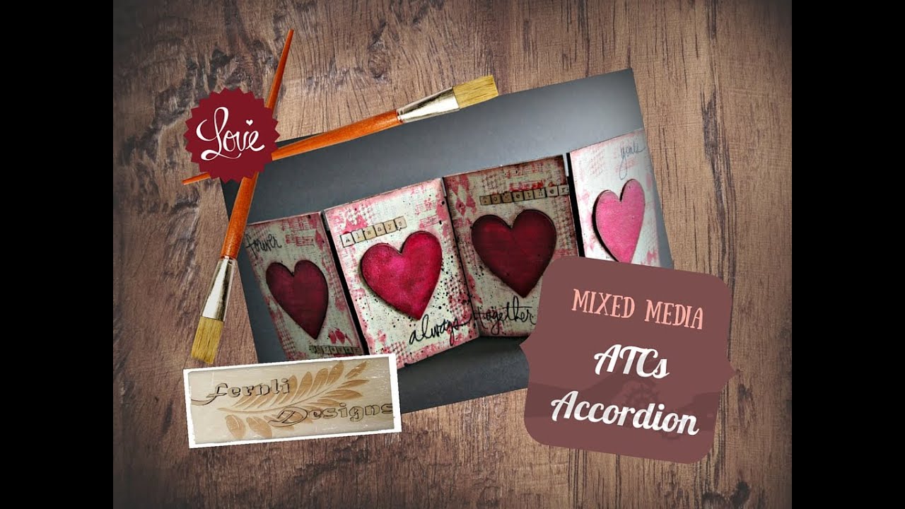 DIY Tutorial: Mixed Media ATCs Accordion - Fernli Designs DT Project of May