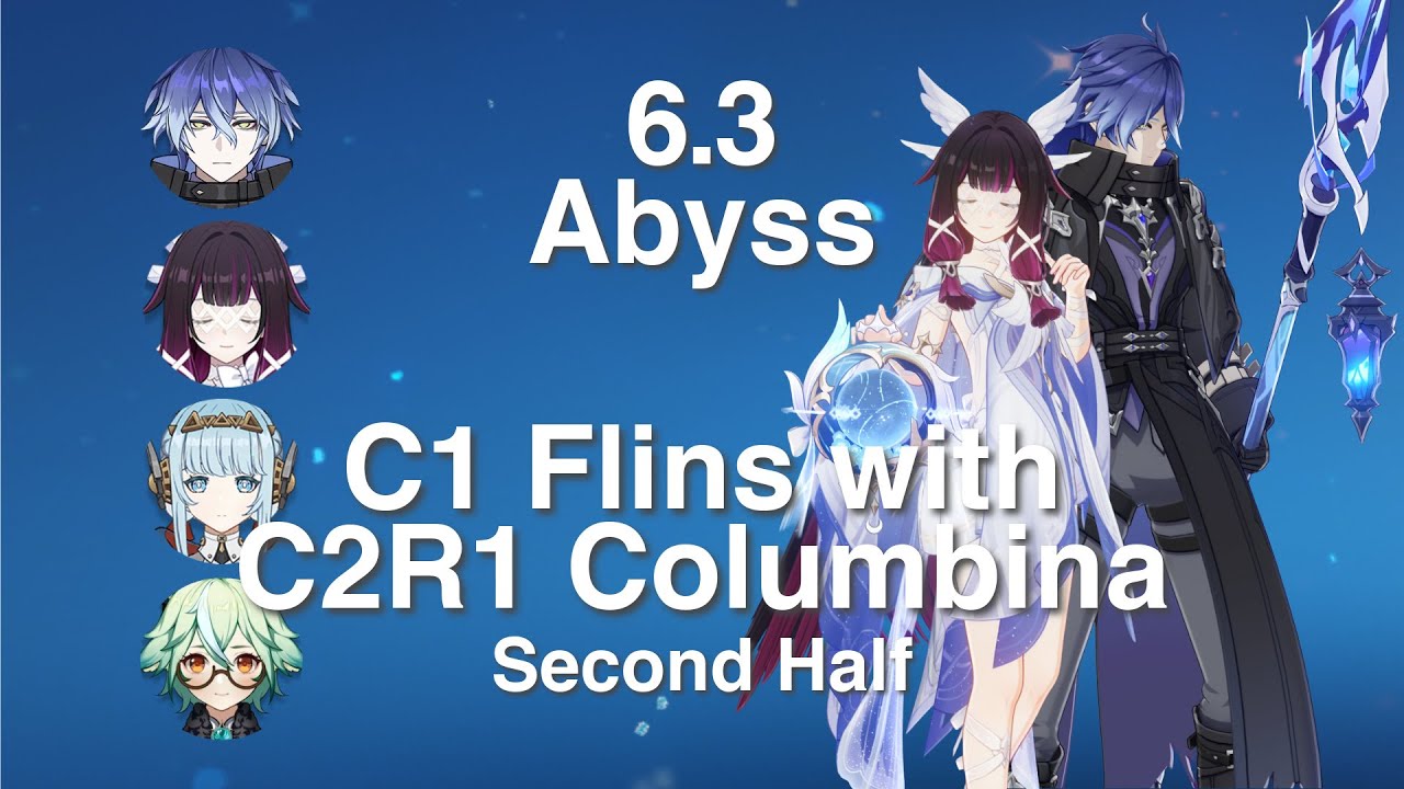 C1 Flins with C2R1 Columbina Lunar Charge | Second Half Showcase | 6.3 Spiral Abyss | Genshin Impact