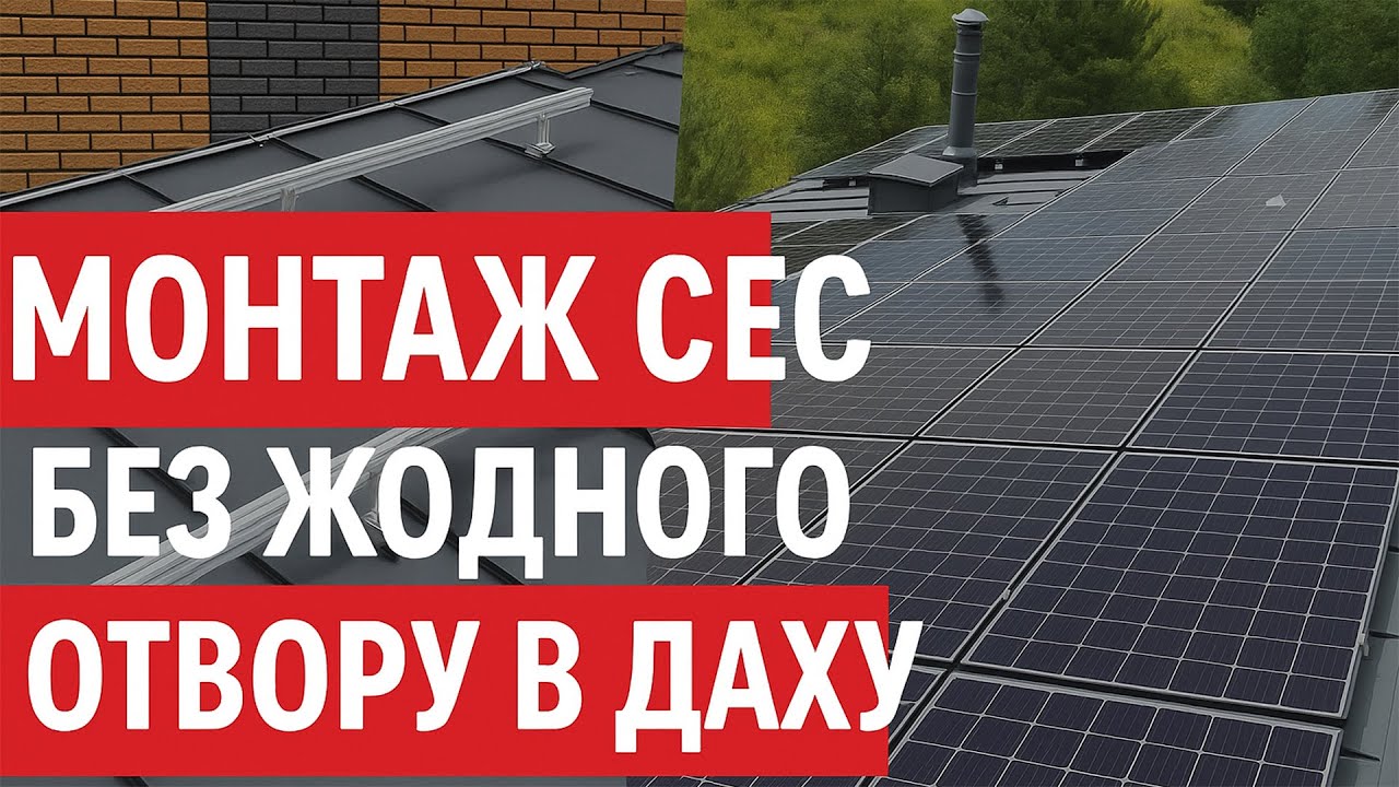 Монтаж сонячної електростанції на фальцевому даху — без жодного отвору!