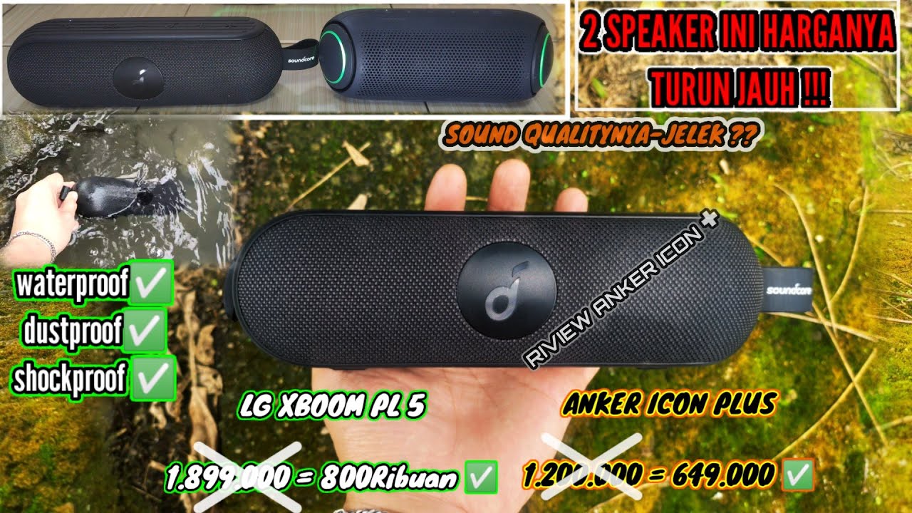 Anker soundcore icon plus Review - versus lg xboom go pl5 (eng sub)