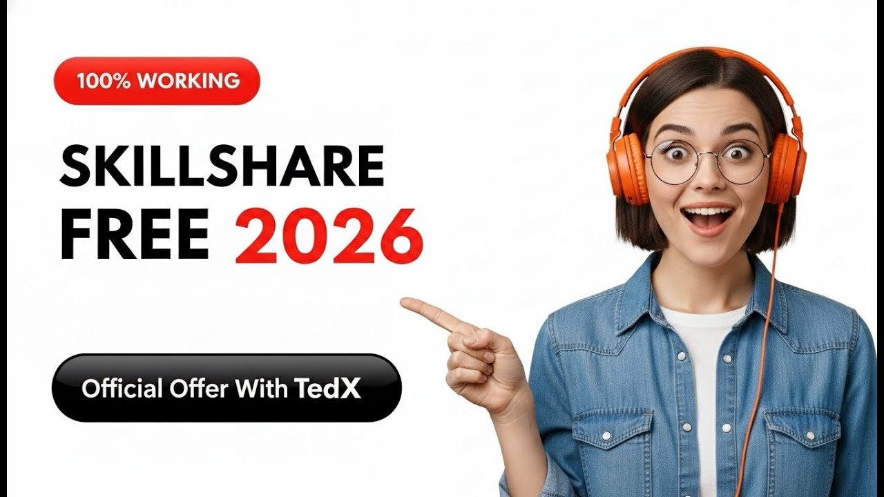 How To Get Skillshare For Free 100% Working 2026 | with TEDx Offer