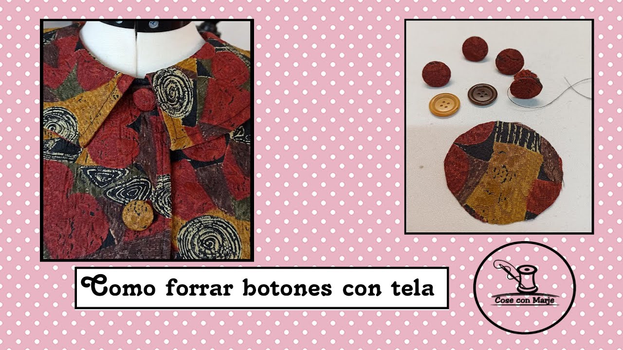 Como forrar botones a mano de la misma tela de tu trabajo😍😍😍