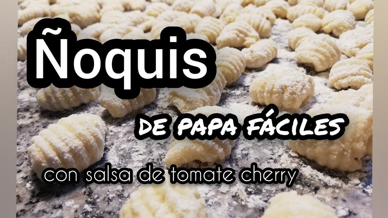 Ñoquis de papa fáciles con salsa de tomates cherry