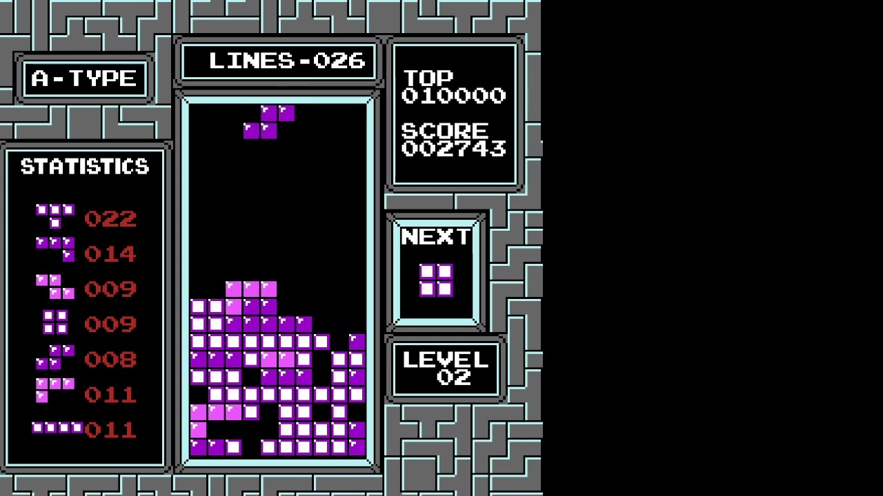 No rotation tetris, a bunch of perfect clears