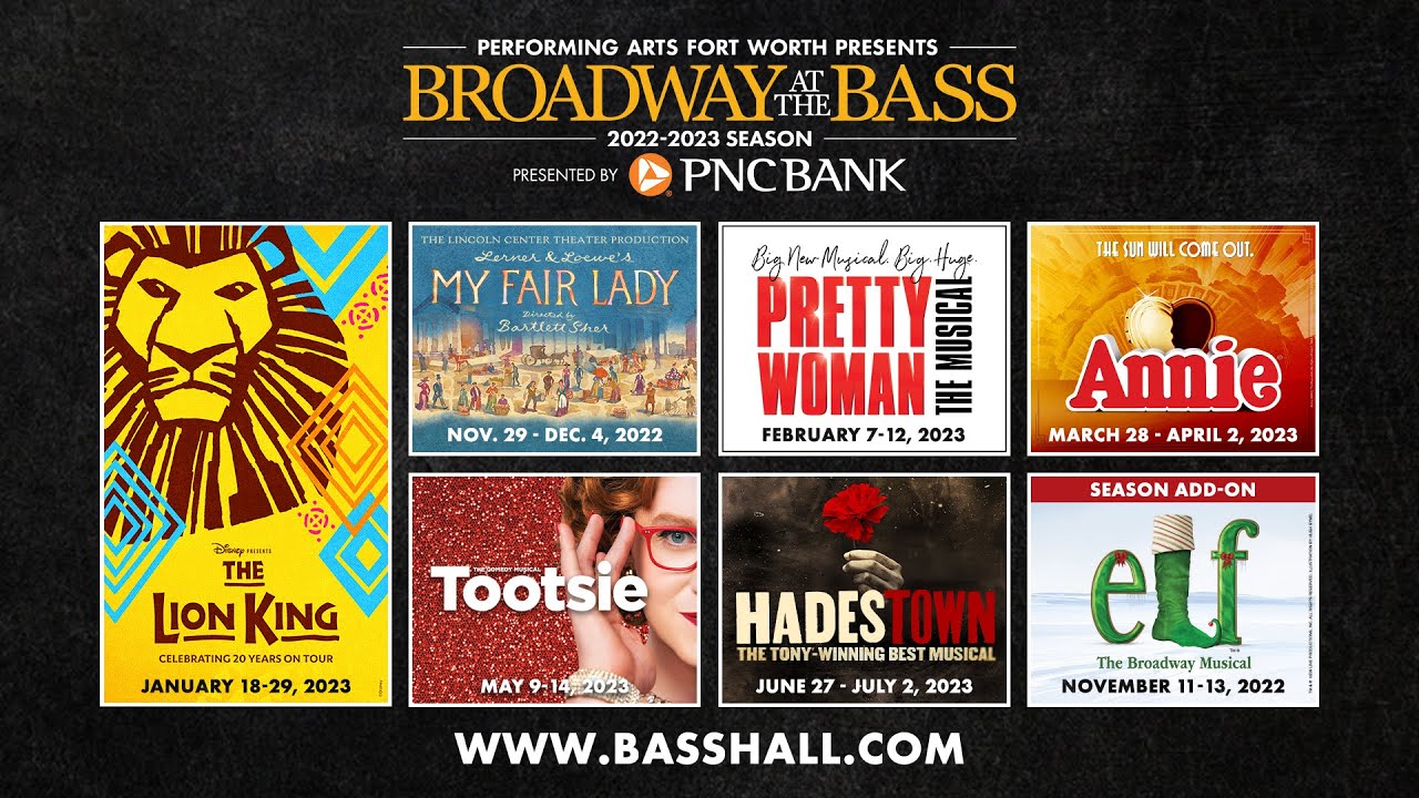 2022-2023 Broadway at the Bass Season Announcement