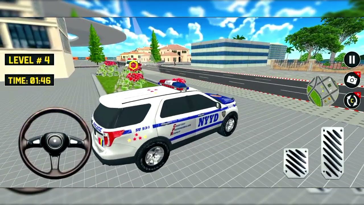 🚓 Police Car Chase Simulator 3D – Real City Cop Pursuit Gameplay (Android) 