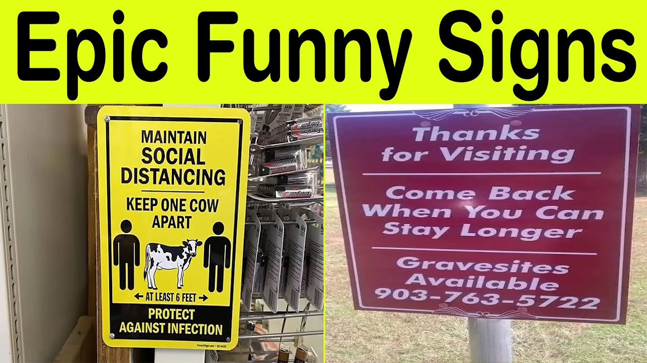 Epic Funny Signs Ever Spotted on the Road – Senior-Approved Laughs || Happy Panda