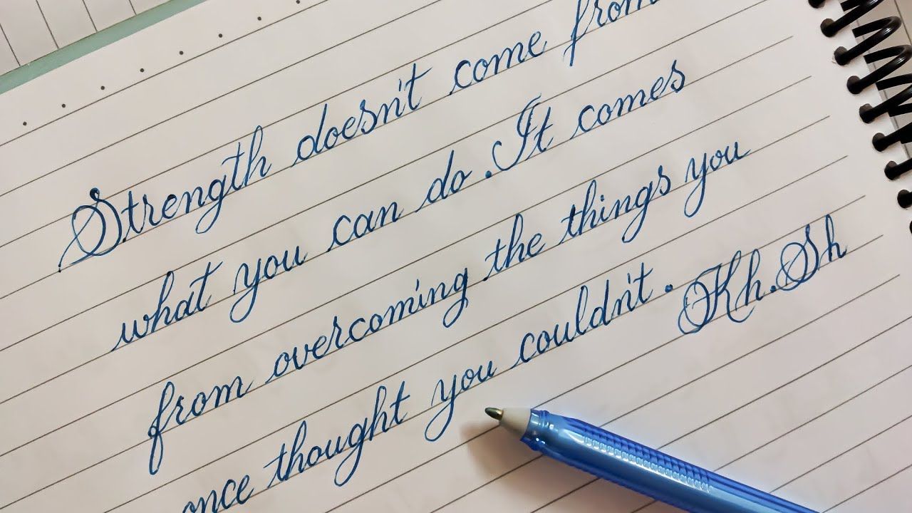 تعليم الخط الانجليزي بالقلم العادي|Improve your handwriting