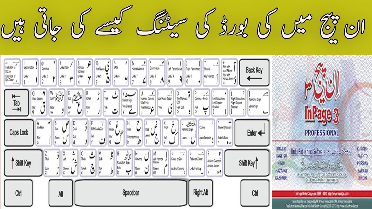 How To Change KeyBoard Layout Setting in inpage urdu tutorial