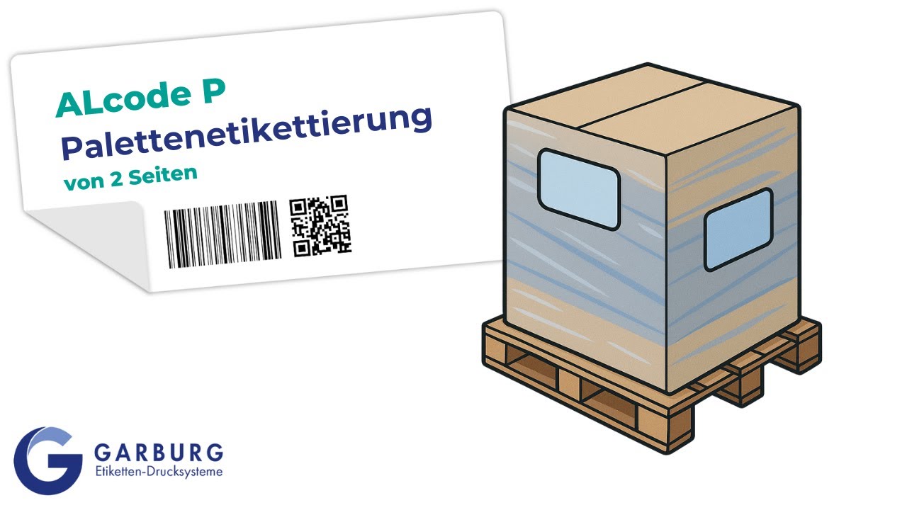 Palettenetikettierung von 2 Seiten | ALcode P Etikettiersystem | Garburg Etiketten-Drucksysteme