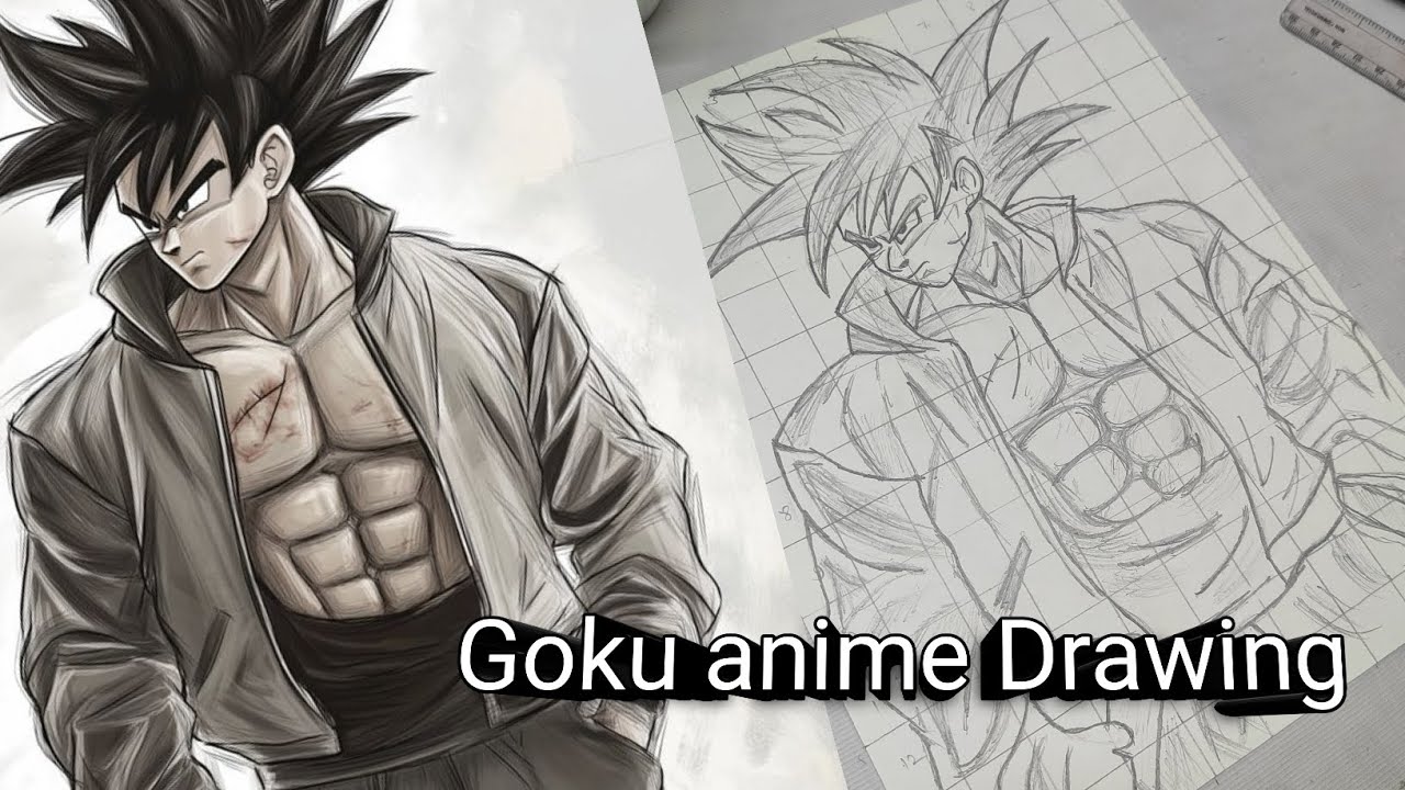 How to Draw Goku | Easy Goku Ultra Instinct Drawing Tutorial 