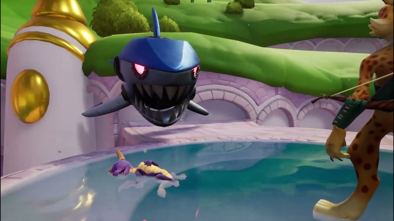 Spyro with a Shark