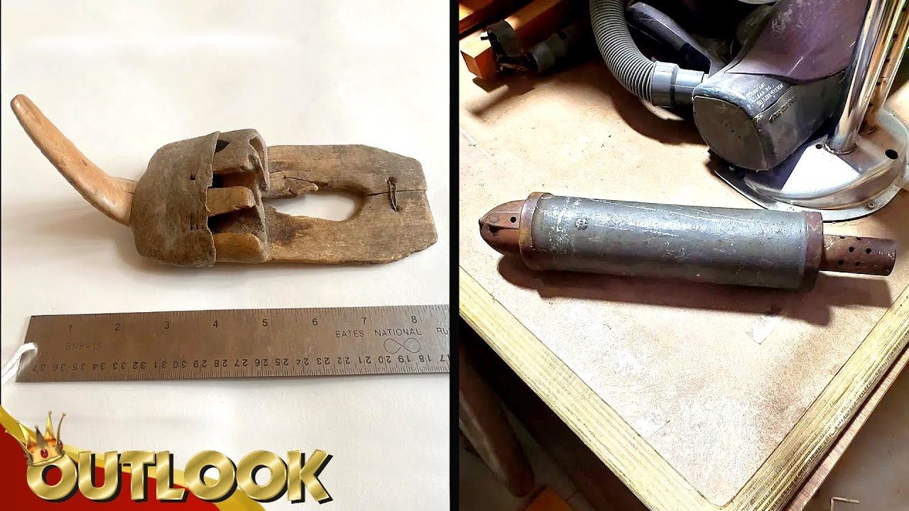 What Is This MYSTERIOUS Primitive Wooden Claw Like Object And This Heavy Metal Cylindrical Object?