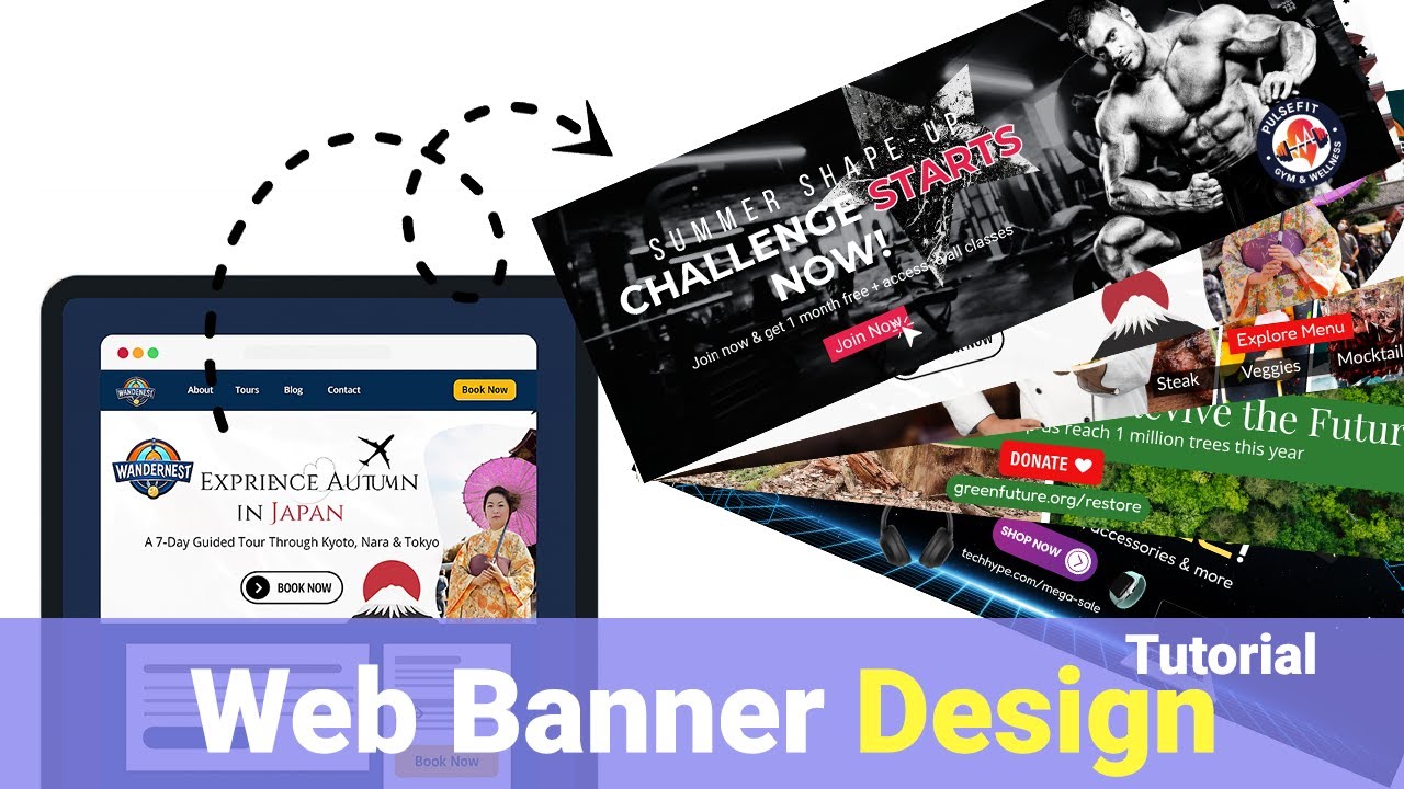 How to Design Stunning Web Banners in Canva | 5 Design Examples