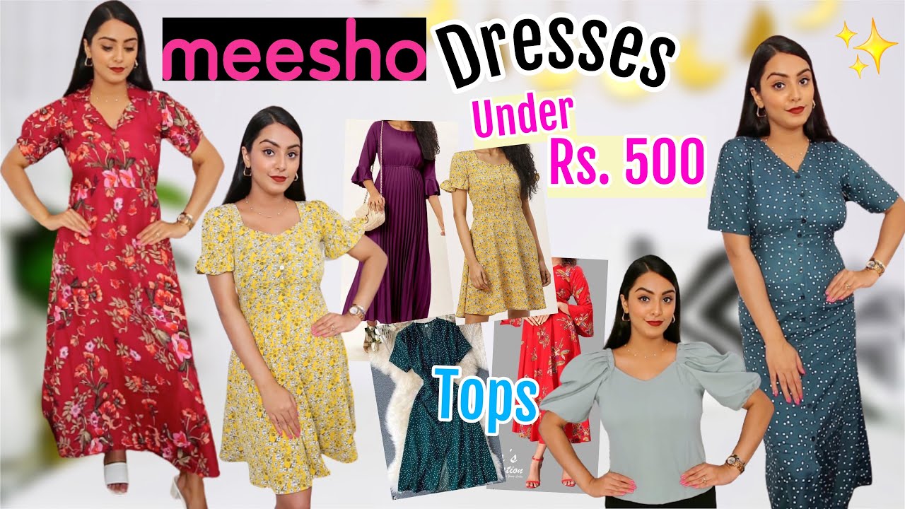 MEESHO DRESSES & TOPS HAUL Under Rs. 500 | Beautiful & Affordable ✨
