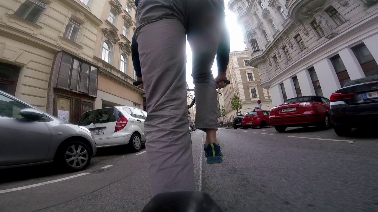Perfekte Kamera-Position am Tretroller...