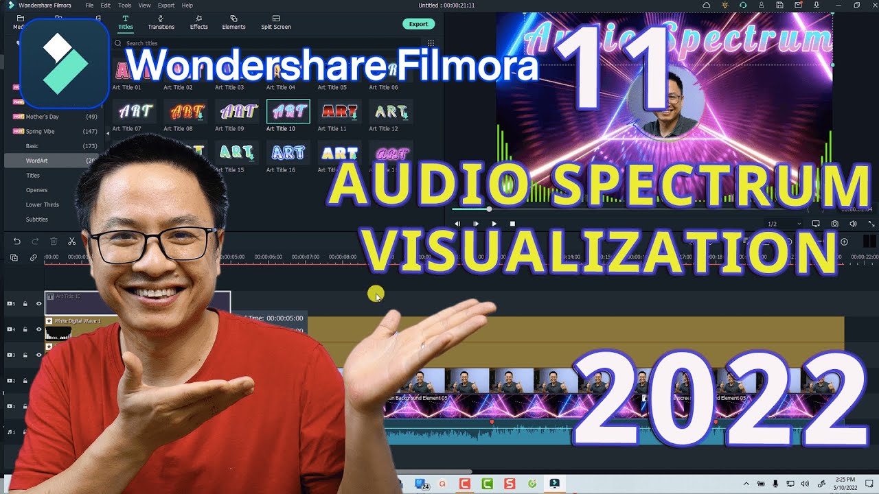 Как создать видео Audio Spectrum &mdash; руководство по Filmora 11 для начинающих