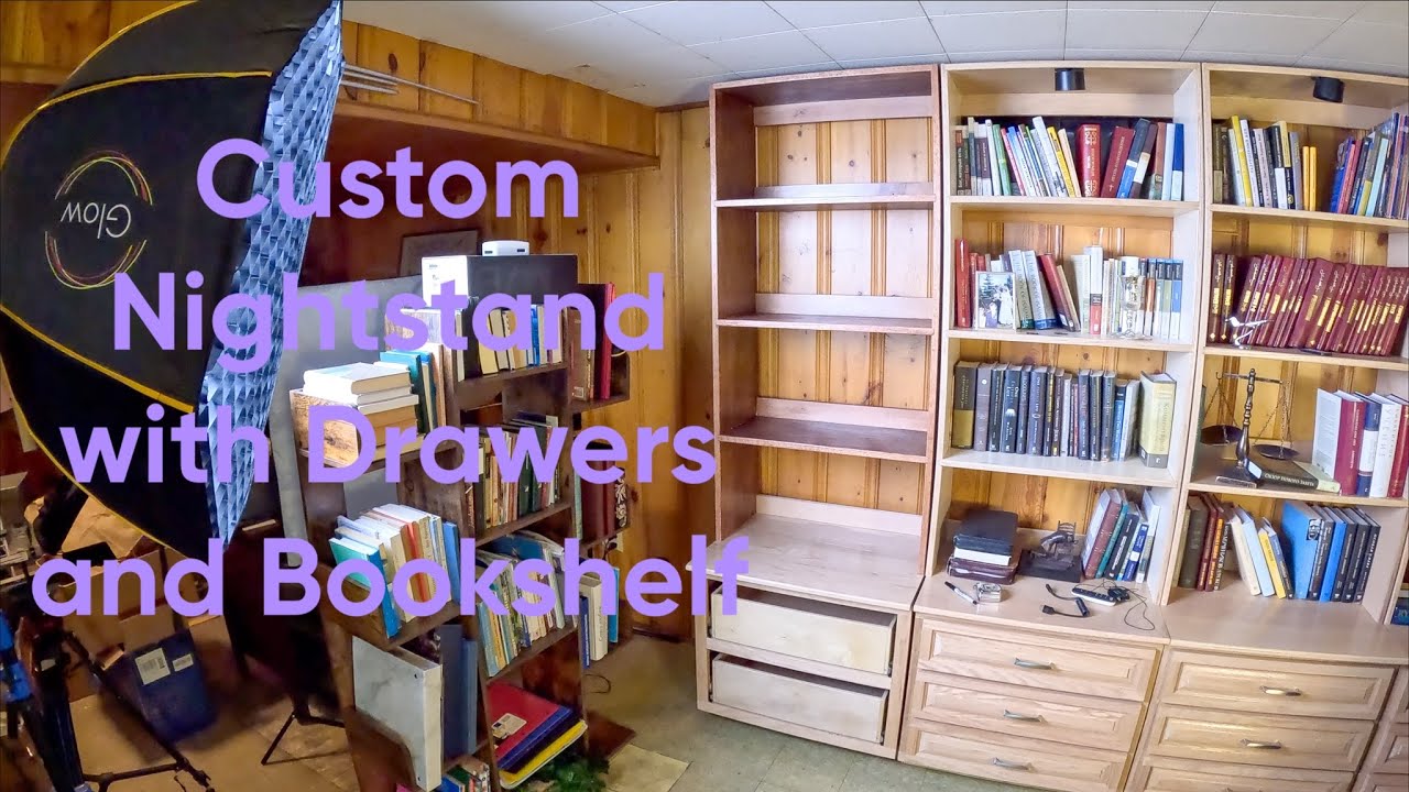 Custom Nightstand with Drawers and Bookshelf