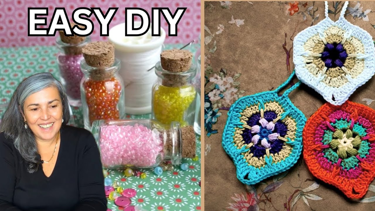 Scrap-Stash Christmas: Beaded Crochet Stars