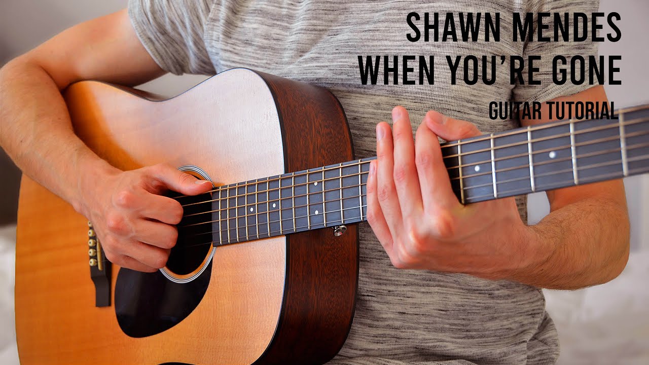 Shawn Mendes - When You're Gone EASY Guitar Tutorial With Chords / Lyrics