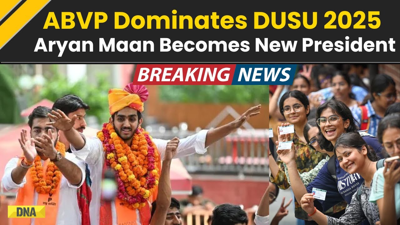 DUSU Election Result 2025 Live: ABVP's Aryan Maan Becomes New President, NSUI Settles With VP Post