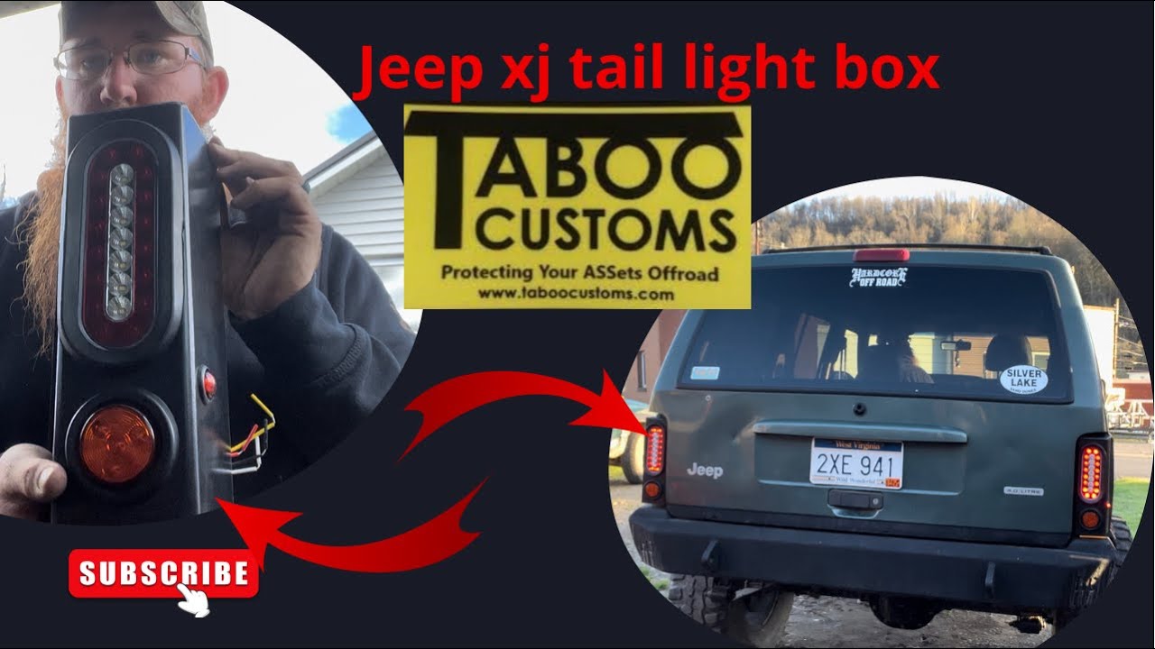 Задние фонари Taboo Custom Jeep XJ Boxed