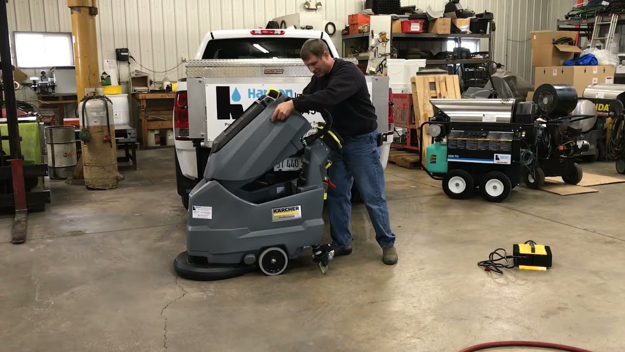 Karcher BD 50/50 Floor Scrubber in Action!