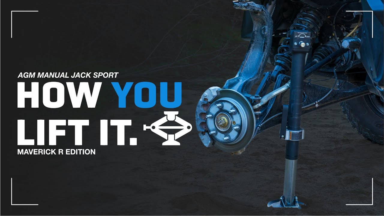 Как поднять Can-Am Maverick R с помощью ручного домкрата AGM Manual Jack Sport