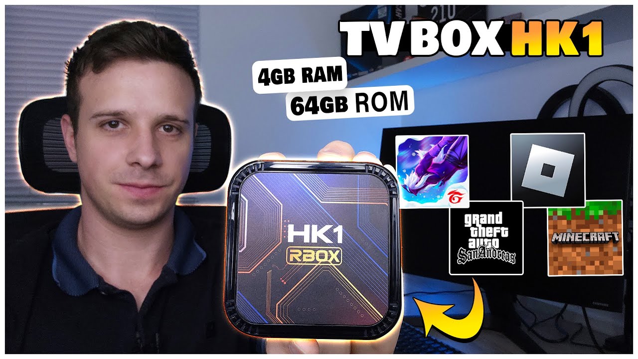 TV BOX HK1 MEGA TESTE EM JOGOS (4GB 64ROM)