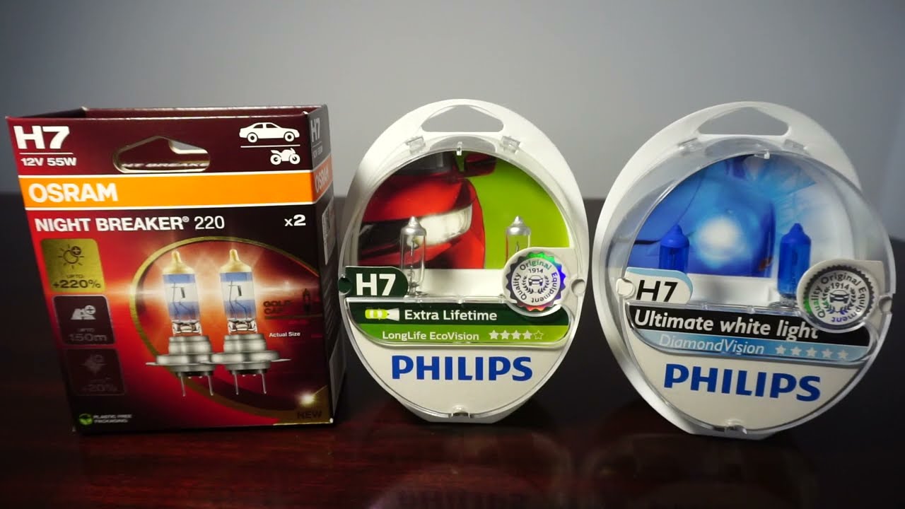 OSRAM Night Breaker 220, Philips EcoVision, DiamondVision