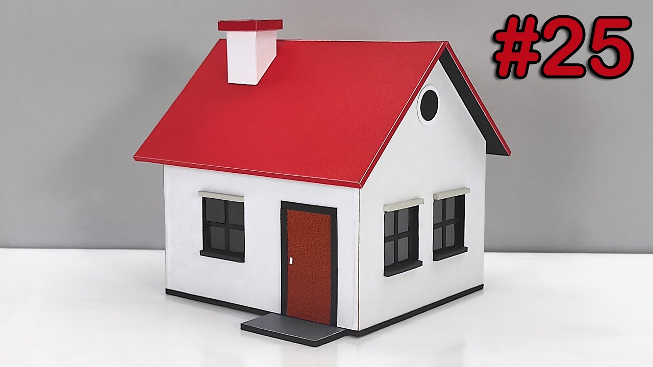 Making a Simple Mini House From Cardboard - Miniature House #25